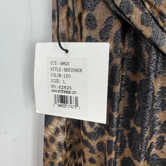SHO by Tadashi Shoji Leopard One Shoulder Shift Dress Size L NWT - Picture 5 of 8